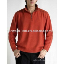 MEN'S WOOL HALF ZIP COLLAR PULLOVER